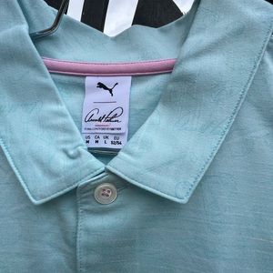 Men’s Puma Polo in Light Aqua Heather